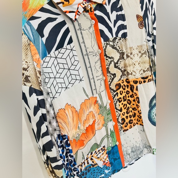 Multi print button down top - Picture 2 of 4